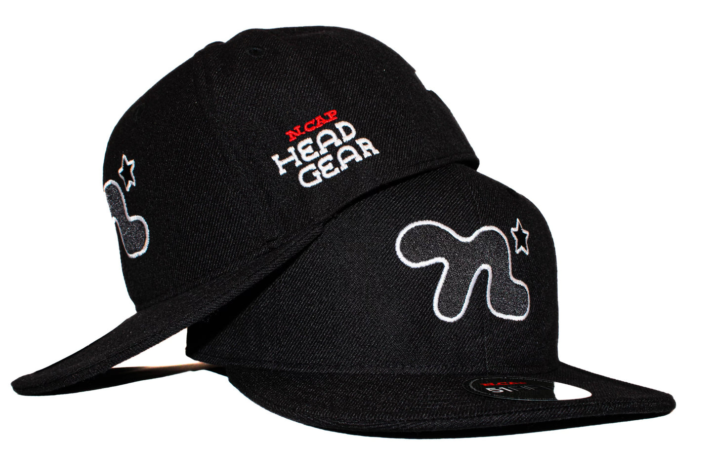 ‘Big Headed’ Fitted Hat- Black