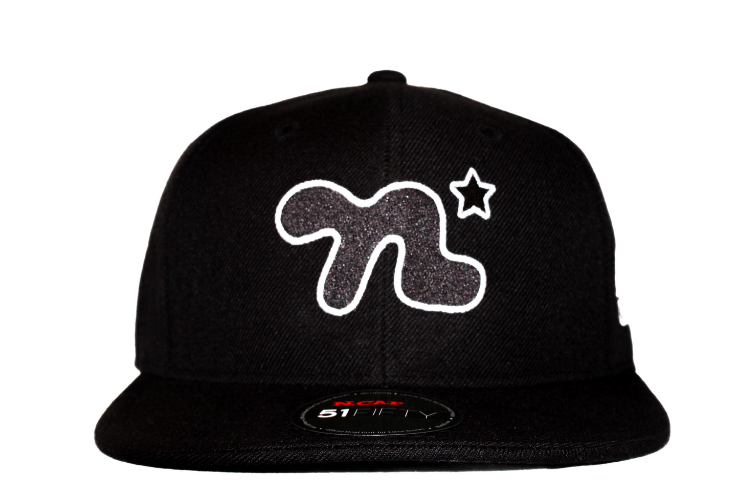 ‘Big Headed’ Fitted Hat- Black