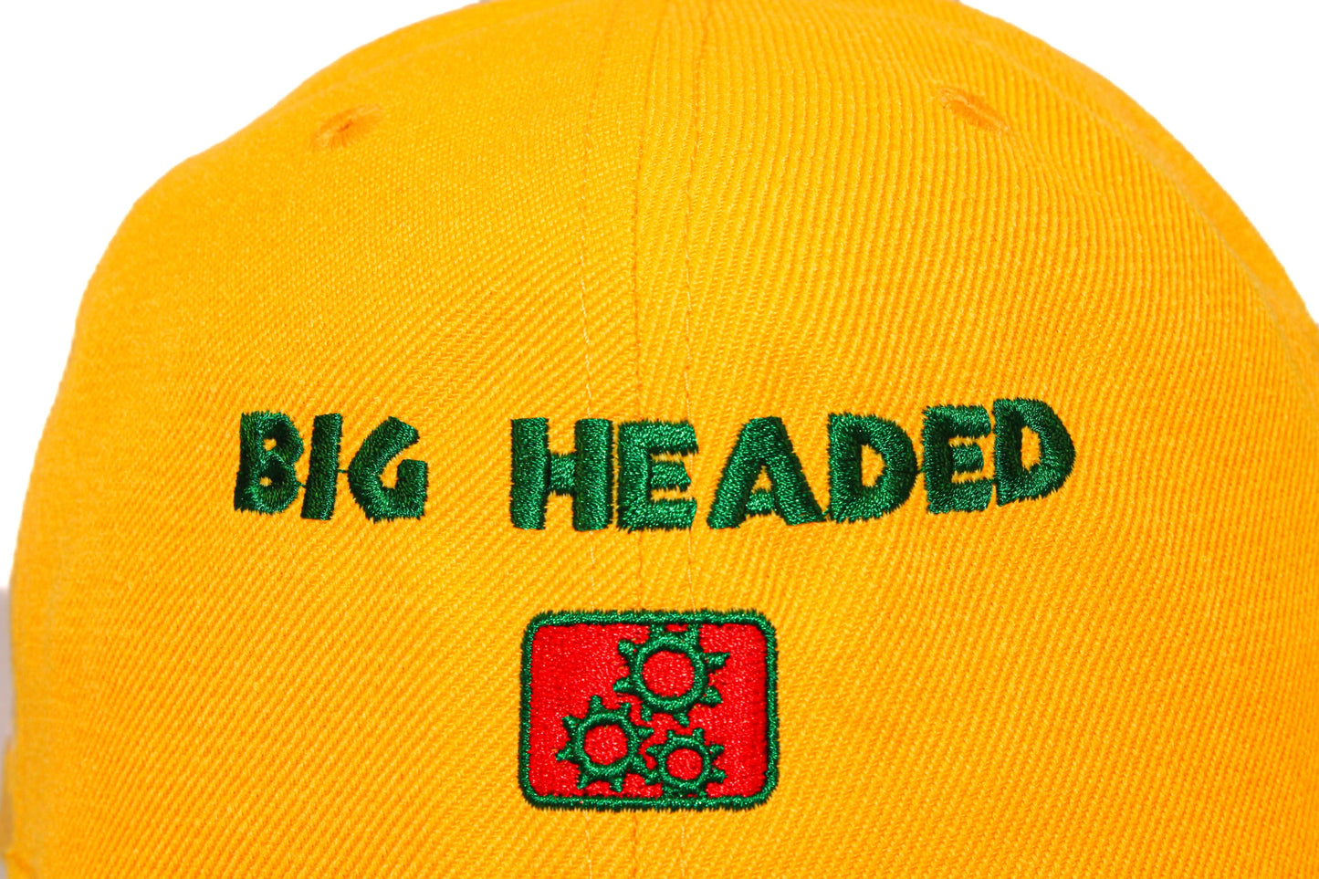 ‘Big Headed’ Fitted Hat- Yellow